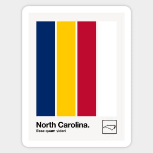 North Carolina // Original Minimalist Artwork Poster Design Sticker